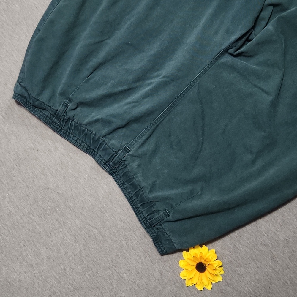 RARE! Vintage Plus Size Curvy High Rise Baggy Forest Green Trousers Pants Slacks - Picture 5 of 12